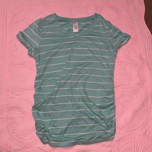 Two fitted maternity shirts